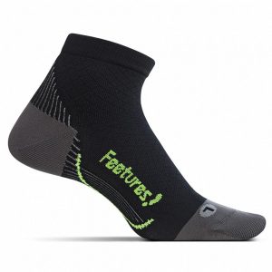 Feetures Plantar Fasciitis Compression Sock Quarter | Feetures PF sock Black