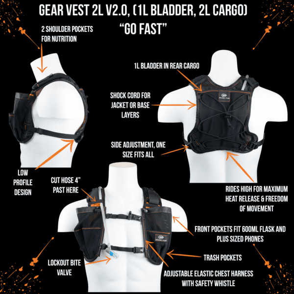 Orange Mud Gear Vest 2l (Black) | GearVest-BKOR