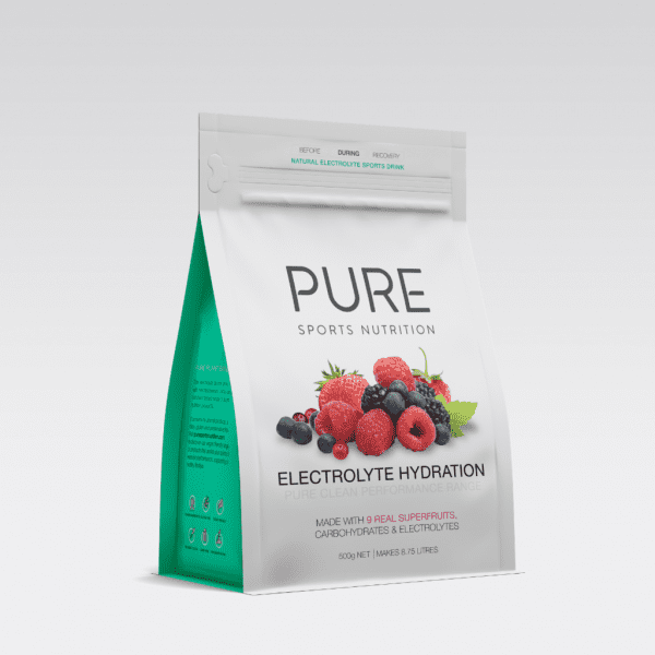 Pure Electrolyte Hydration 500g Pouch (5 Flavours) | PURE_Electrolyte_Hydration_500g_-_grey_background_-_single_superfruits_pouch_1024x1024