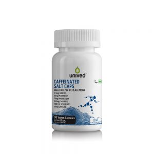 Unived Vegan Caffeinated Electrolyte Salt Capsules - 30 Servings  (11/21 Expiry) | Unived-Caffeinated-Salt-Caps-Electrolyte-Replacement-30-Vegan-Capsules-Front