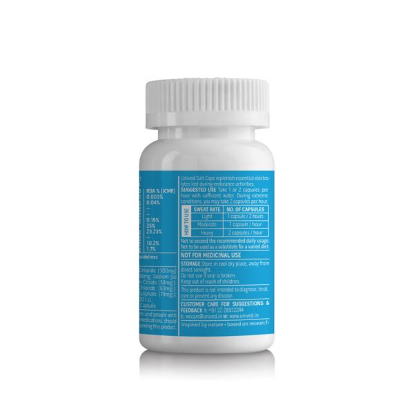 Unived Vegan Electrolyte Salt Capsules - 30 Servings (11/21 Expiry) | Unived-Salt-Caps-Electrolyte-Replacement-30-Vegan-Capsules-How-To-Use-600x600