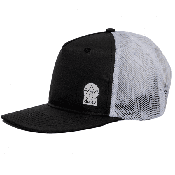 Dusty Trails Running Trucker - Swoopy (Black and White) | trucker-white-black_2048x2048