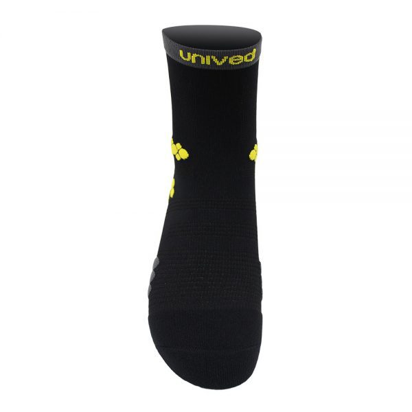 Unived Performance Trail Running Crew Sock (2 Colours) | UNIVED-TRAIL-RUNNING-SOCKS-VEGAN-BLACK-FRONT