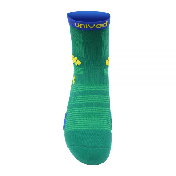 Unived Performance Trail Running Crew Sock (2 Colours) | UNIVED-TRAIL-RUNNING-SOCKS-VEGAN-TEAL-FRONT