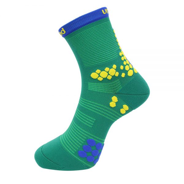 Unived Performance Trail Running Crew Sock (2 Colours) | UNIVED-TRAIL-RUNNING-SOCKS-VEGAN-TEAL-SIDE1
