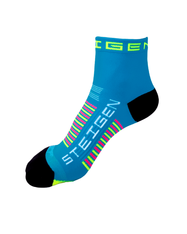 Steigen KIDS Quarter Length Running Socks (4 Colours) | kids-blue-quarter