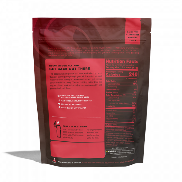 Tailwind Nutrition Recovery Mix (4 Flavours) | TW_Rec_Coffee_SM_SUP_Back