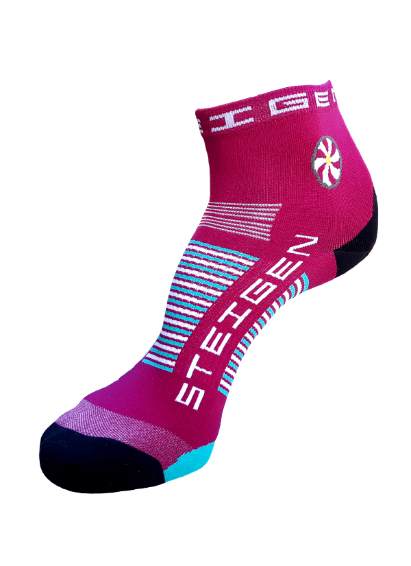Steigen Quarter Length Running Socks (17 Colours) | Burgundy-Quarter