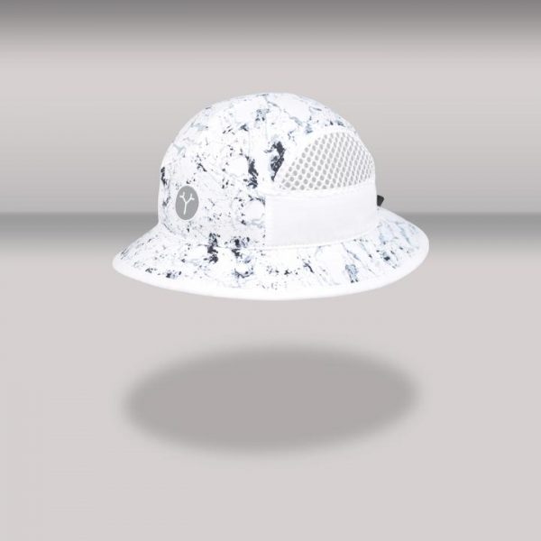 Fractel "White Marble" Edition Recycled Bucket Hat | BKT_WHITEMARBLE_FRONTANGLE_720x