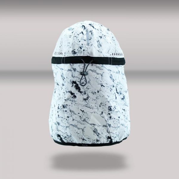 Fractel "White Marble" Edition Recycled Legionnaire Cap | LEGION_WHITEMARBLE_BACK_HOLE_720x