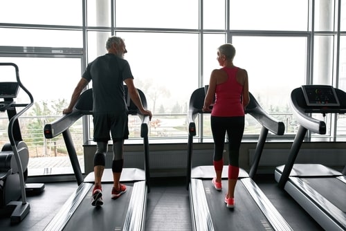 running on treadmill