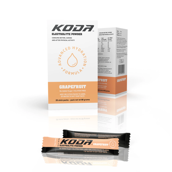 Koda Nutrition Electrolyte Powder - 20 Stick Pack - 5 Flavours | GrapefruitElectrolytePowderSingle_5000x