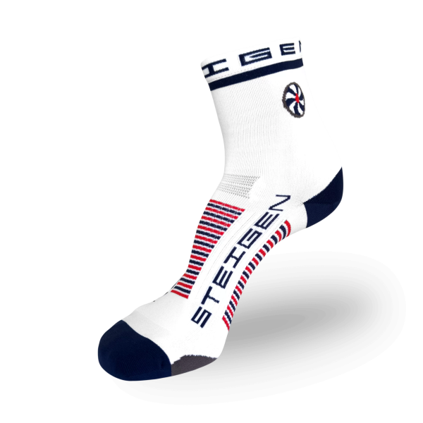 Steigen Half Length Running Socks (22 Colours) | White-Half