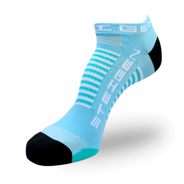Steigen Zero Length Running Socks (14 Colours) | light-blue-zero-display