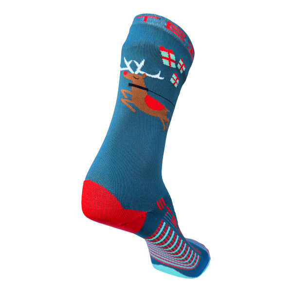 Steigen Christmas 2024 Santa’s Sleigh Running Socks ¾ Length | Christmas-24-Three-Quarter-back