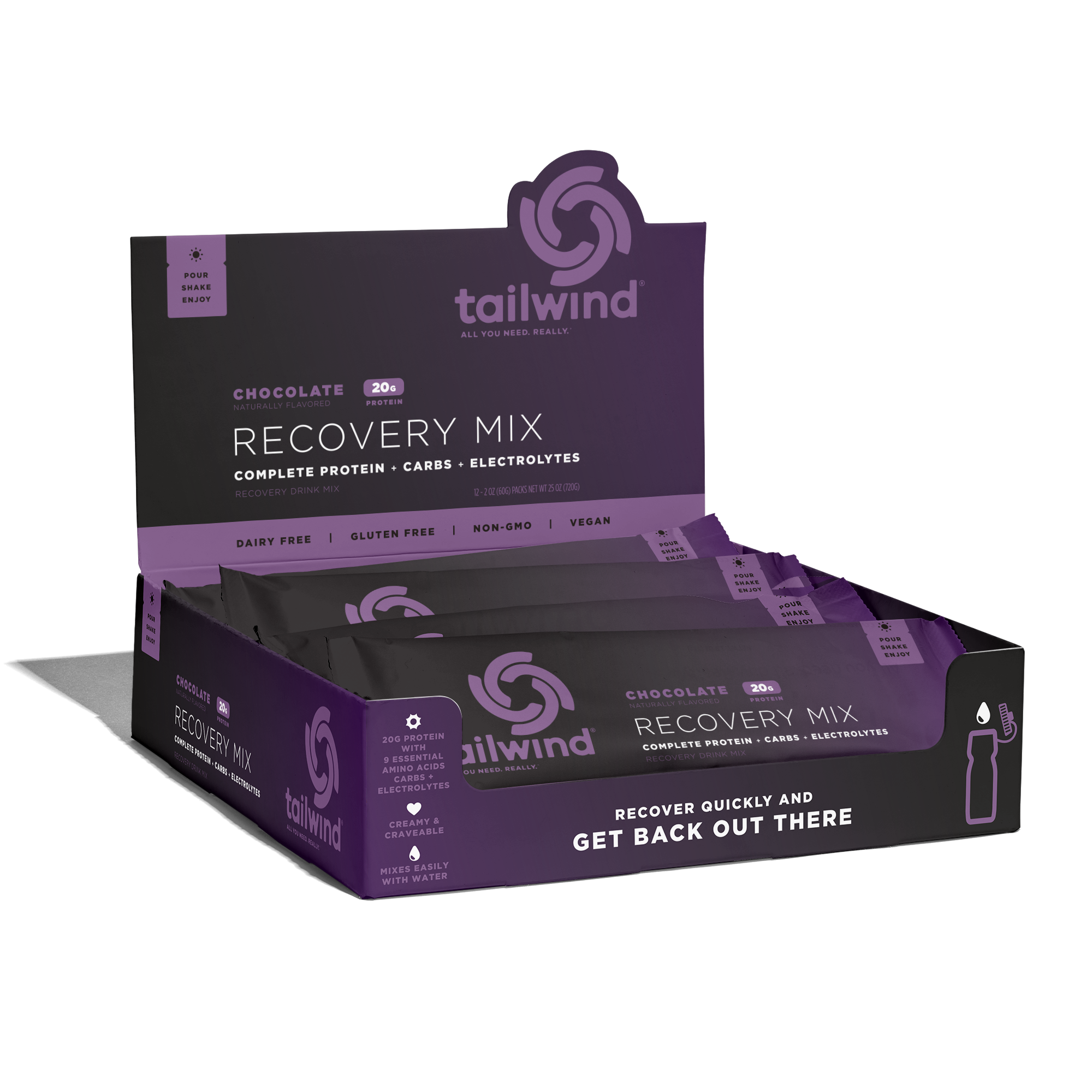Tailwind Nutrition Fava Recovery Mix Chocolate - Large, Single Serve Tailwind Nutrition Fava Recovery Mix Chocolate - Large, Single Serve | TW_Caddy_Choc