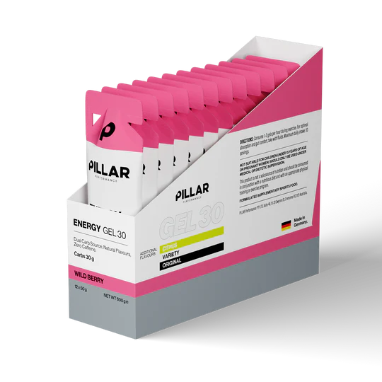 PILLAR Performance Gel 30 Wild Berry Original Energy Gel 50g PILLAR Performance Gel 30 Wild Berry Original Energy Gel 50g | AU_G30WB-S12_Side-Open_ddf8931f-57d1-4673-9051-206268f31e36
